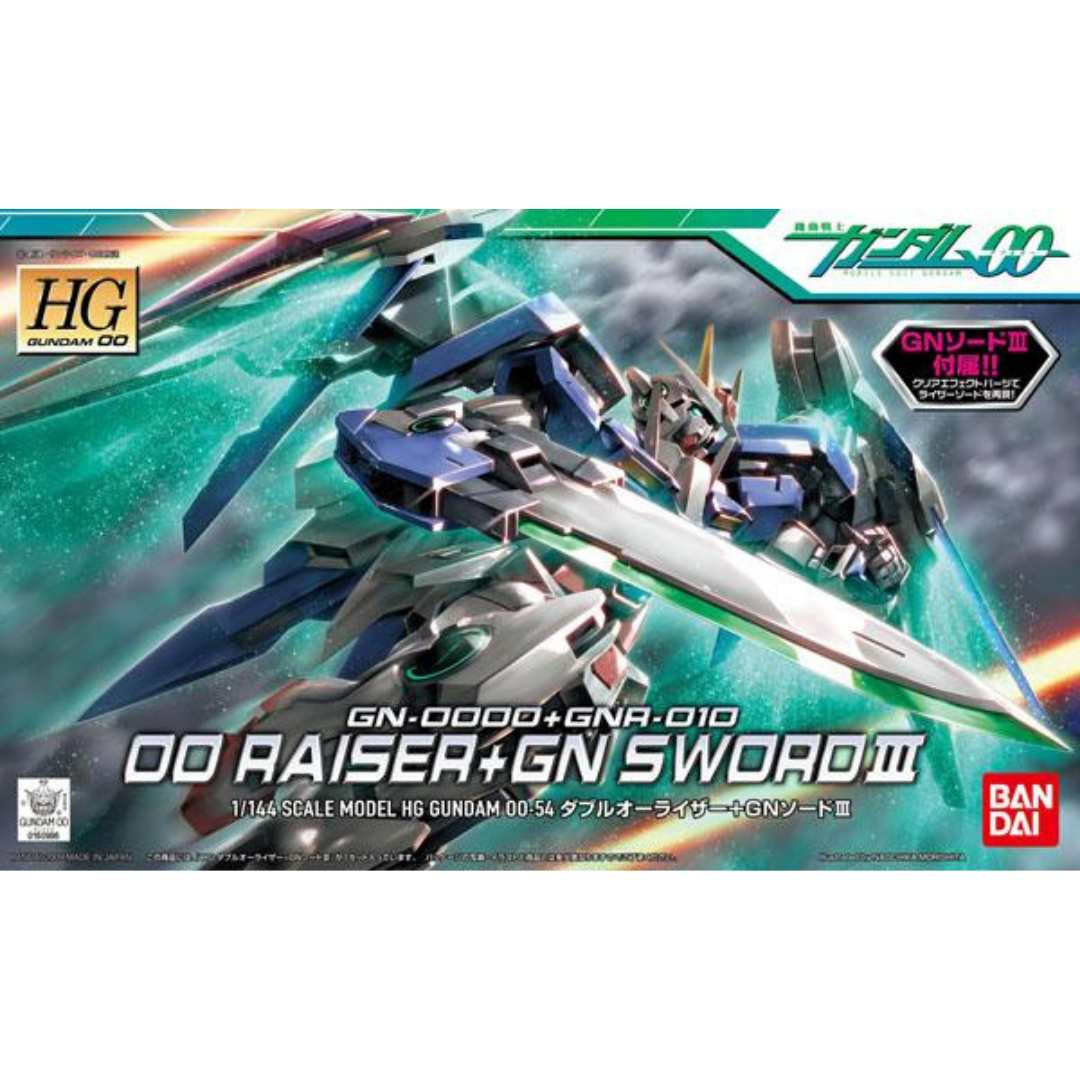 HG 1/144 Gundam 00 #54 GN-0000+GNR-010 00 Raiser + GN Sword III #5057383