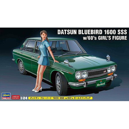 Datsun Bluebird 1600 SSS w/figure 1/24 #52277 by Hasegawa