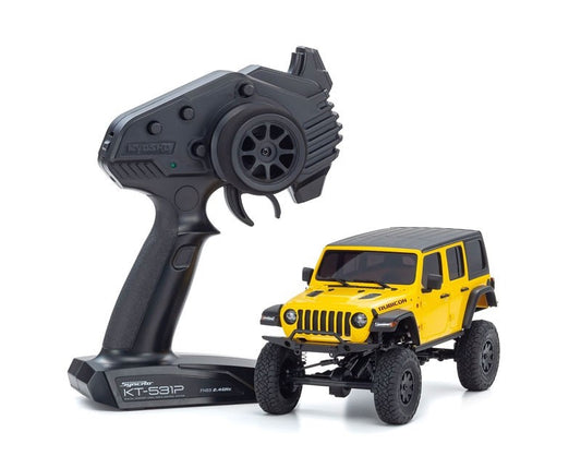 Kyosho MX-01 Mini-Z 1/28 4X4 Readyset w/Jeep Wrangler Body (Yellow) & 2.4GHz Radio