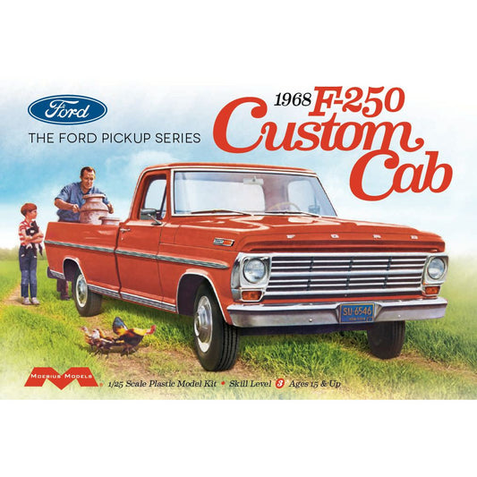 1968 Ford F-250 Custom Cab Pickup Model Truck Kit #2564 by Moebius