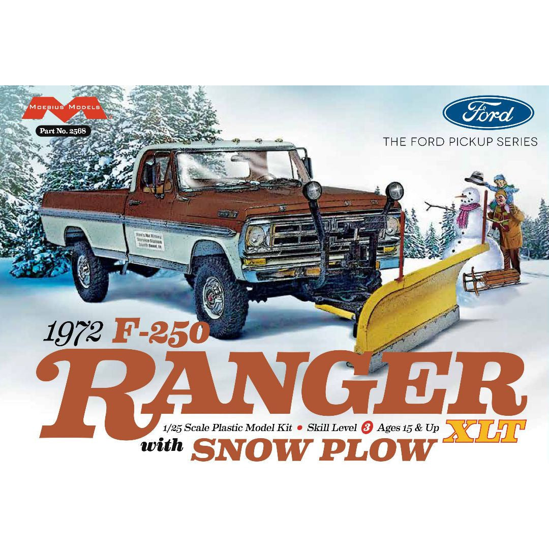 1972 Ford F-250 4x4 with Snow Plow 1/25 #2568 by Moebius
