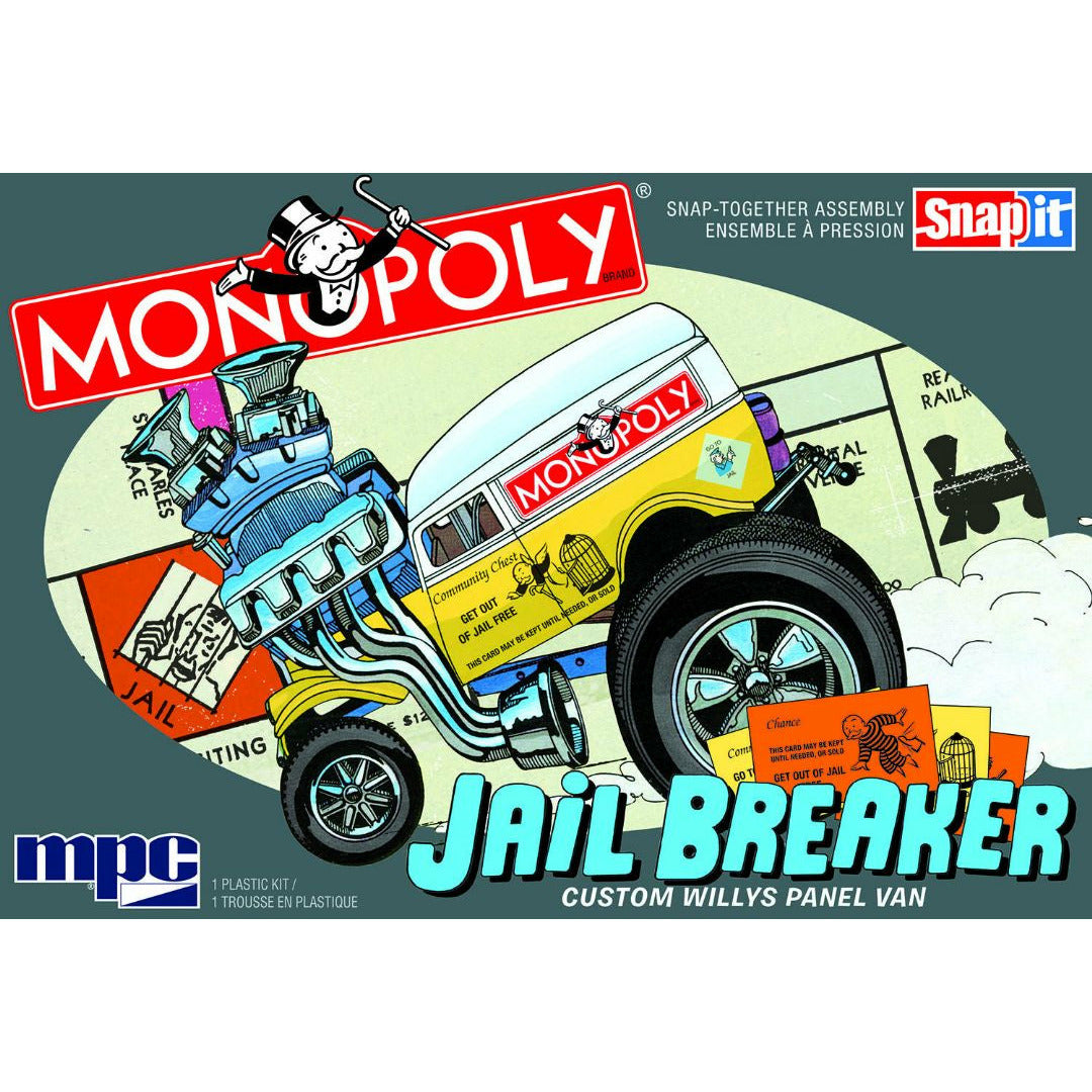 Monopoly Custom Willys Panel Van Jail Breaker 1/25 Model Car Kit #946M/12 by MPC