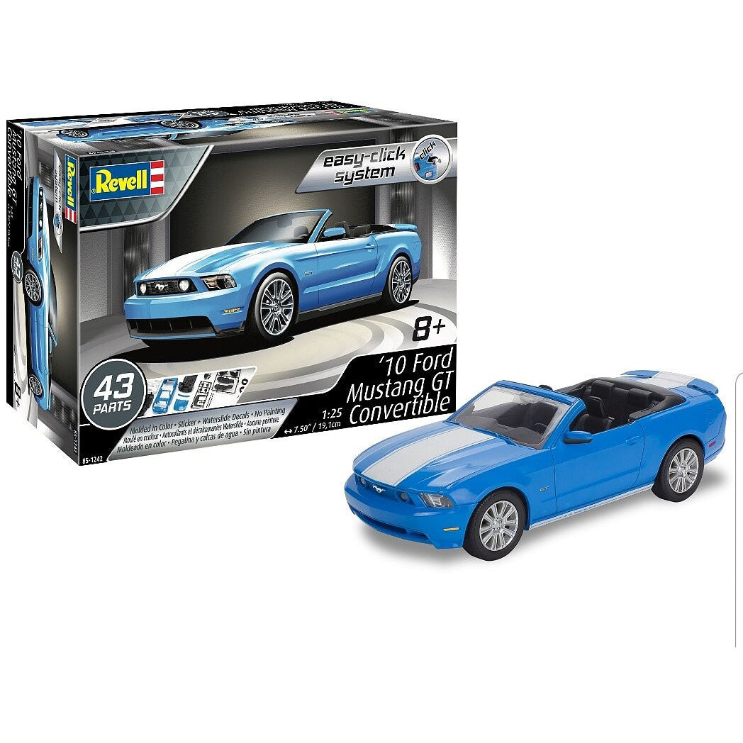 2010 Ford Mustang GT Convertible 1/25 Snap Together Model Car Kit #1242 by Revell