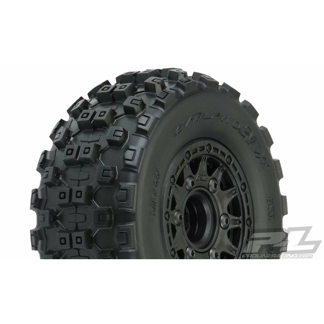 PRO10156-10 Badlands MX SC Tires w/Raid Wheels (Black) (2) (Slash Front) (M2) w/12mm Hex