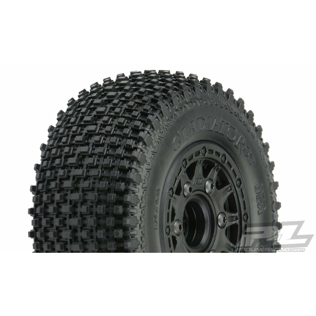 PRO1169-12 Gladiator SC Tires w/Raid Wheels (Black) (2) (Slash Rear) (M3) w/12mm Hex