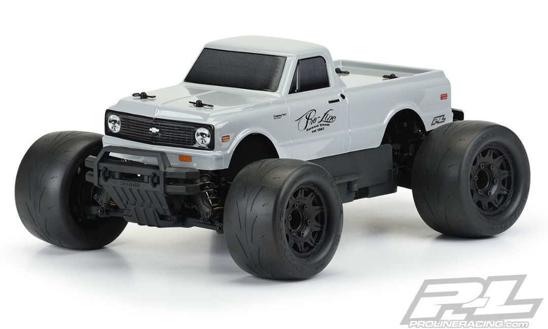 Body (1): 1972 Chevy C10 Tough-Color 1/10 Truck Body (Stone Gray) (Stampede) - PRO3251-14