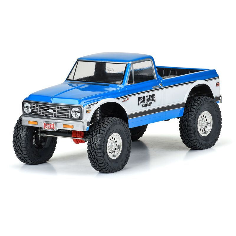 Body (1): 1972 Chevy K-10  Body for 12.3" (313mm) Crawlers Clear - PRO3604-00