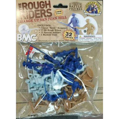 54mm San Juan Hill Rough Riders & Spanish Figure Playset (32pcs) (Bagged)