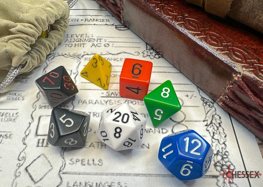 Chessex Opaque 7-Die Set GM And Beginner Player CHX254996