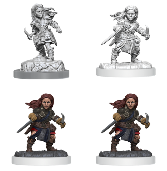 D&D Unpainted Mini - Halfling Rogue Female 90403