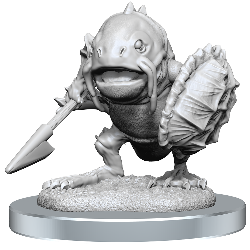 D&D Unpainted Mini - Locathah and Seal 90418
