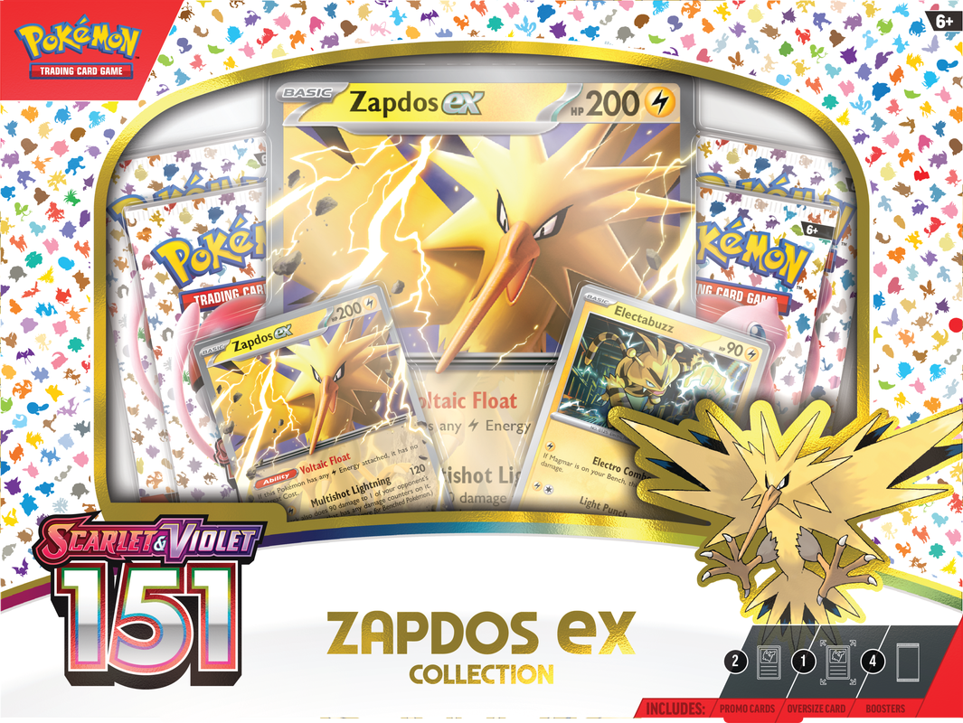 Pokemon Scarlet and Violet 151 Zapdos Ex Collection