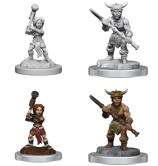 D&D Unpainted Mini - Halfling Barbarians 90412