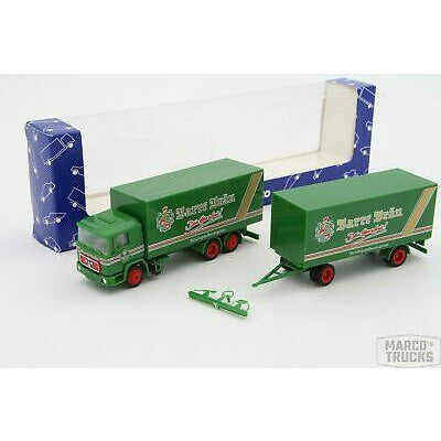 Albedo HO Scale 1/87 Miniature Vehicle Barre Brau Truck & Trailer