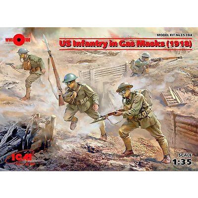 US Infantry in Gas Masks (1918) 1/35 by ICM
