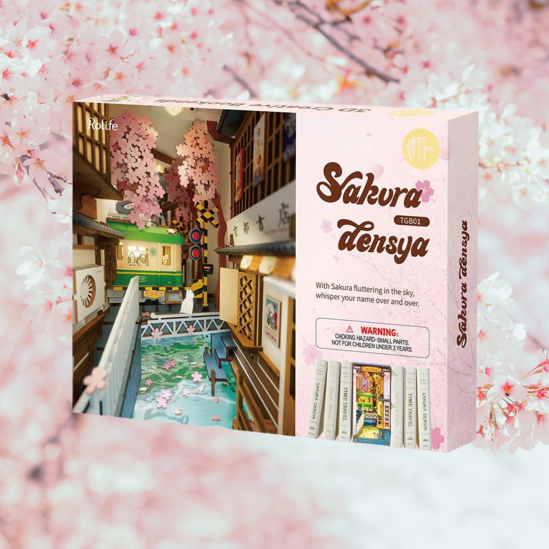 DIY House Sakura Densya Book Nook Shelf Insert TGB01