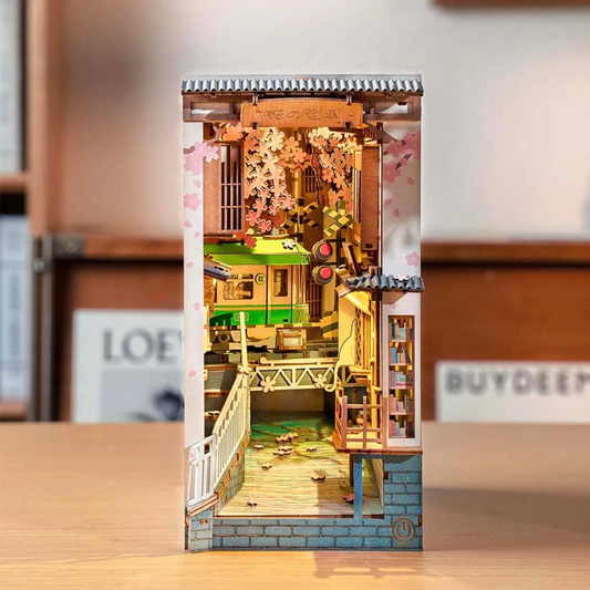 DIY House Sakura Densya Book Nook Shelf Insert TGB01
