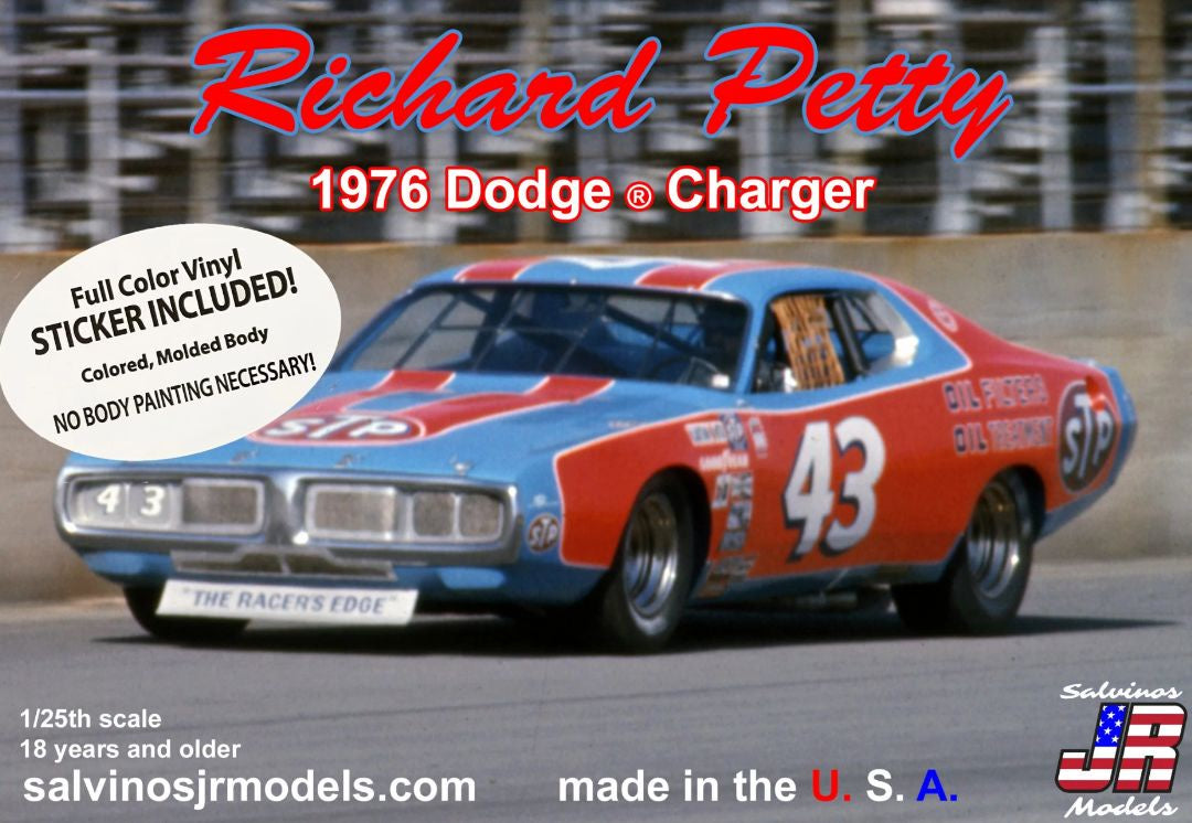Richard Petty 1976 Dodge Charger Vinyl Wrap 1/24 by Salvinos