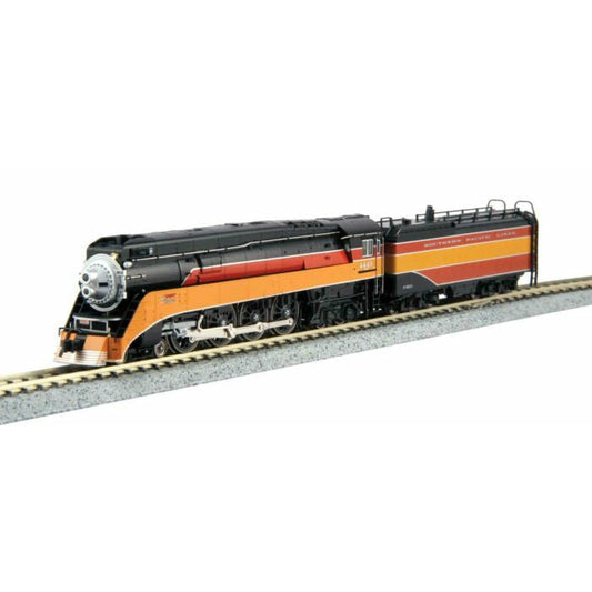 SP Class GS-4 4-8-4 - Standard DC Southern Pacific 4454 (Daylight, orange, red, black, "Lines" Lettering)