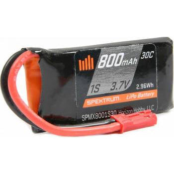Spektrum JST 800mAh 1S 3.7V 30C LiPo Battery - SPMX8001S30