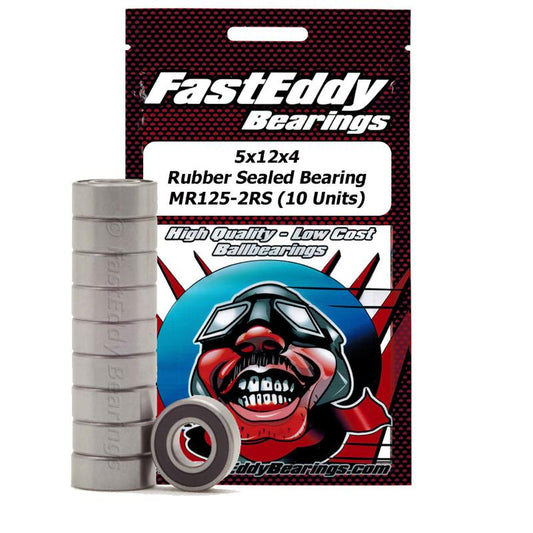 Fast Eddy Rubber Sealed Bearings (1): 5x12x4 TFE1462 MR125-2RS