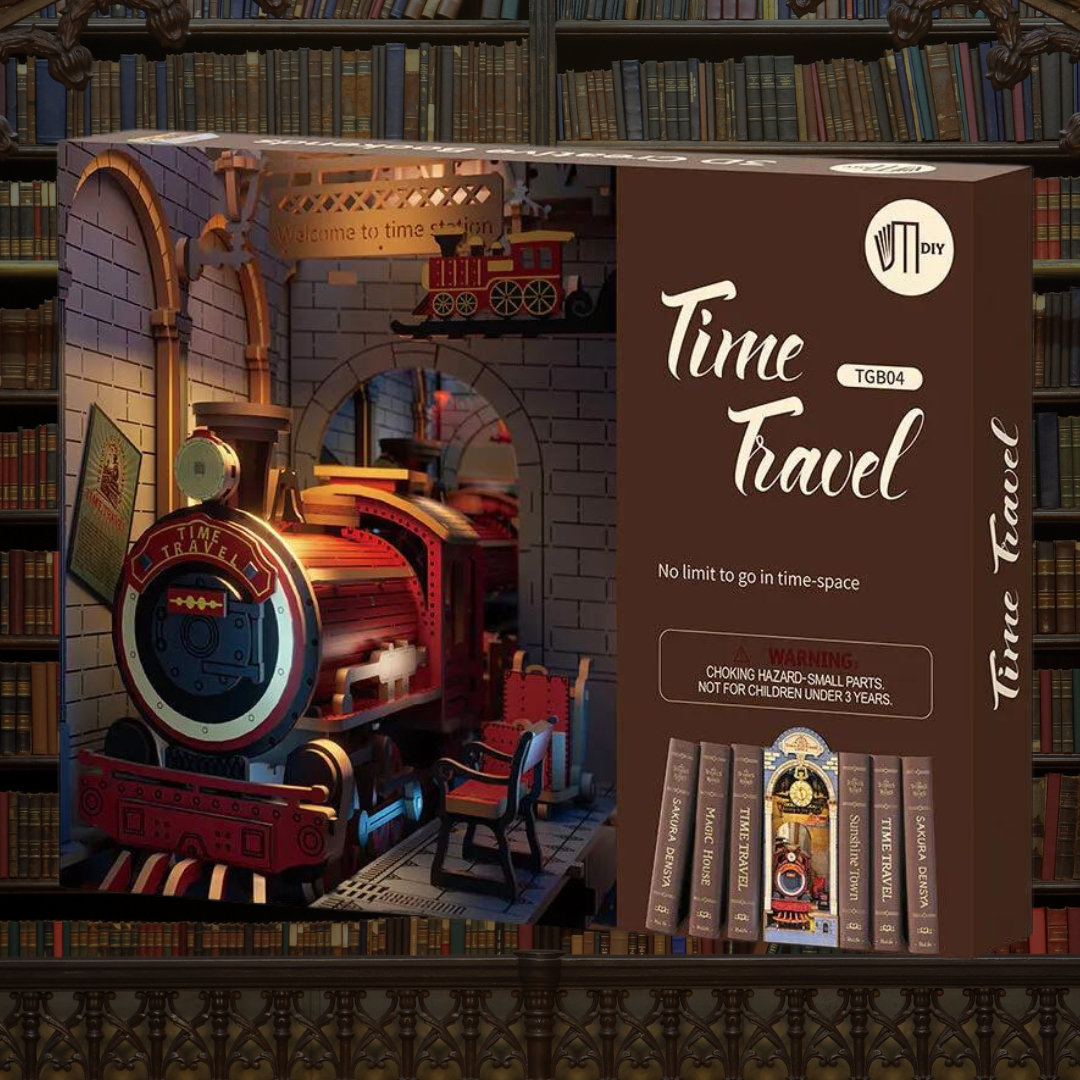 DIY House Time Travel  Book Nook Shelf Insert TGB04
