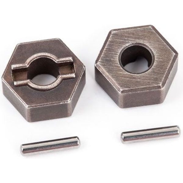 TRA1654R Traxxas Wheel Hubs, 12mm Hex (Steel) (2)/ Axle Pins (2)