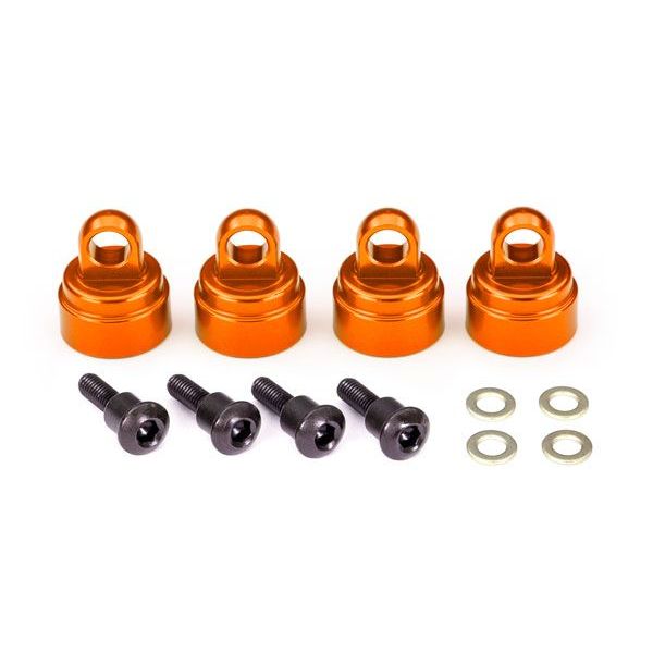 Shock Cap (4): Aluminum Assorted Colours - TRA3767