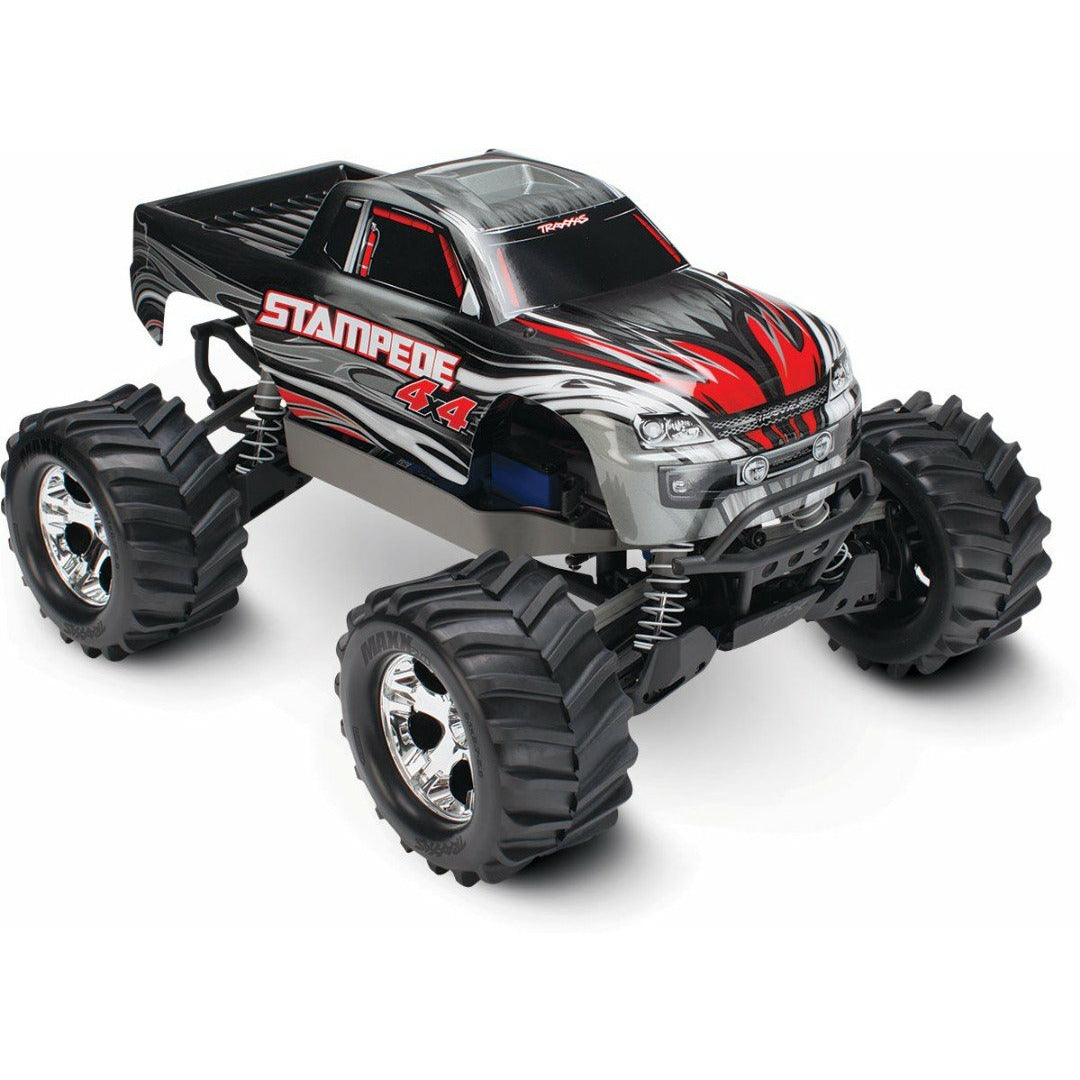 Traxxas Stampede 4X4 brushed Titan 12t motor and XL-5 ESC Silver