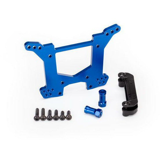 TRA6738X Shock Tower, Rear - Blue Aluminum