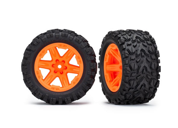 Traxxas Talon Exteme 2.8" Tires & RXT Wheels, Orange - TRA6773A