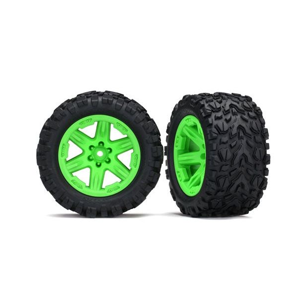 Traxxas Talon Exteme 2.8" Tires & RXT Wheels, Green TRA6773G