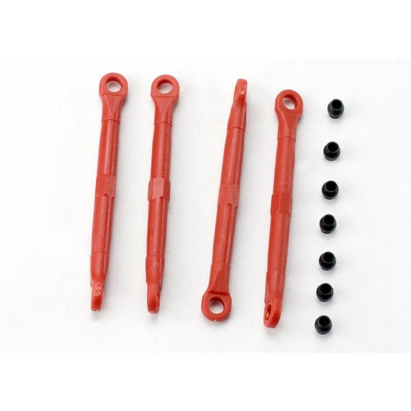 Traxxas Toe link, front & rear (molded composite) (red) (4)/ hollow balls (8) TRA7038