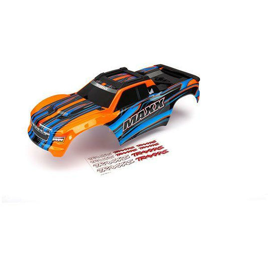 Traxxas Body, Maxx, orange (painted)/ decal sheet TRA8911T