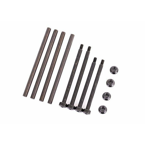 TRA9540 Suspension pin set, front & rear (hardened steel), 4x67m