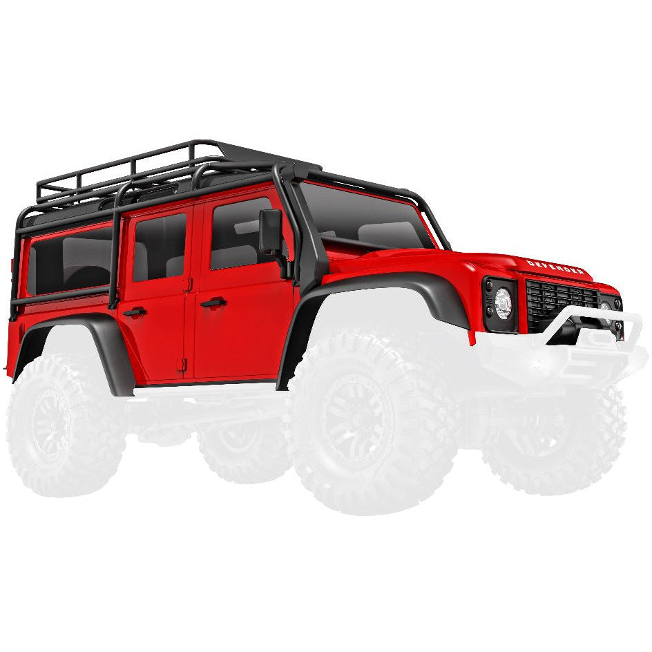 Body, Land Rover Defender, Complete, Red - TRA9712-RED