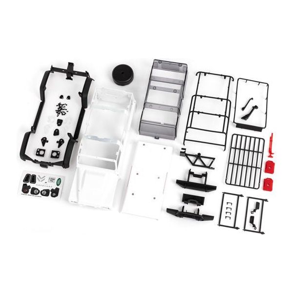 Body (1): TRX-4M Defender Complete White Unpainted - TRA9712