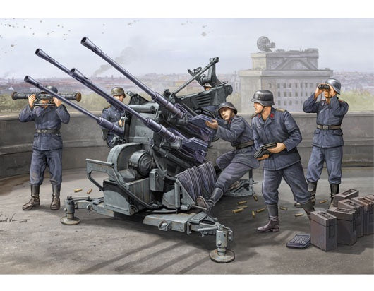 FLAK 38 (German 2.0cm Anti-Aircraft Guns) 1/35 #02309 by Trumpeter