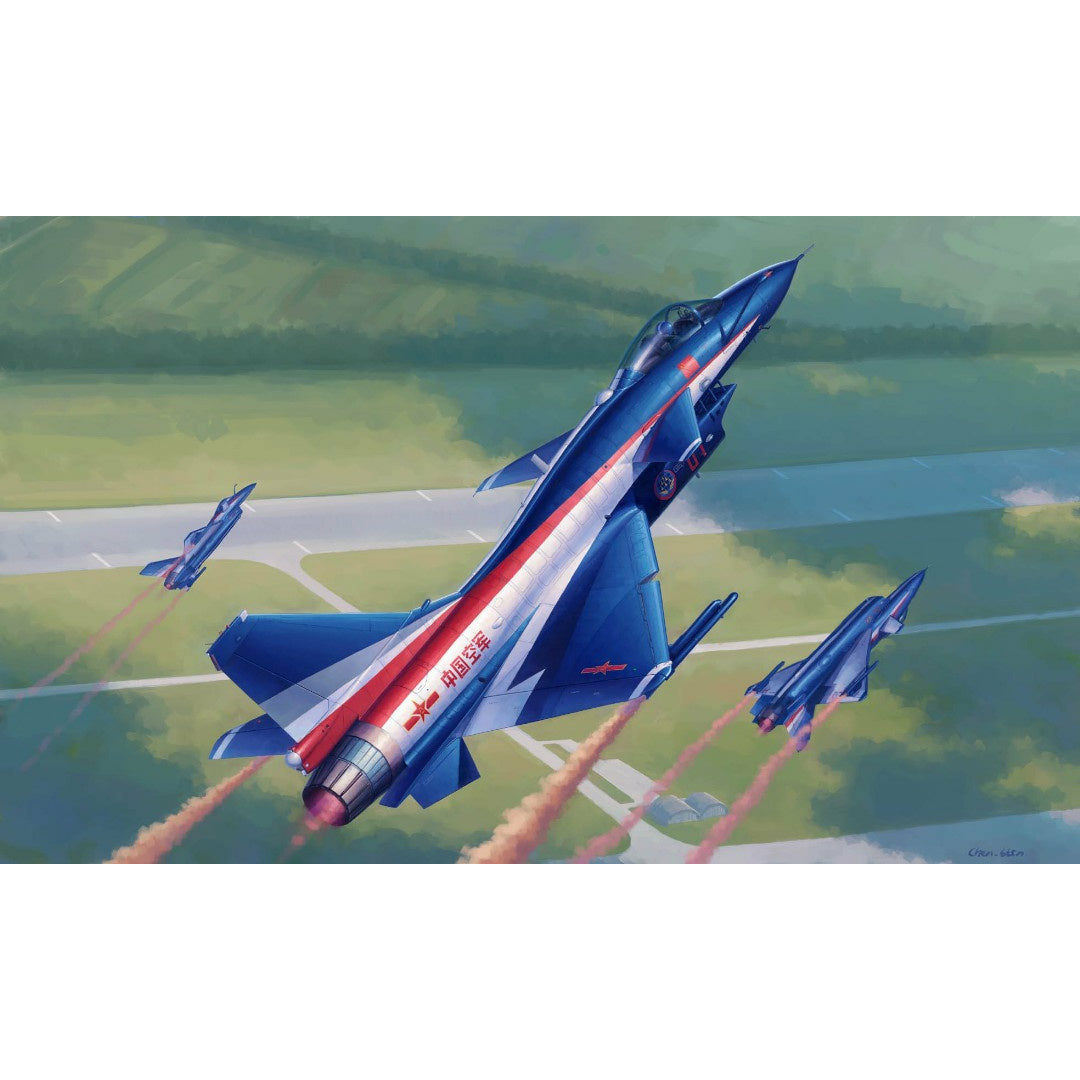 PLA J-10AY Vigorous Dragon - Ba Yi Aerobatic Team 1/48 #02857 by Trumpeter