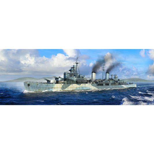 HMS Belfast 1942 1/700 Model Ship Kit #6701 by Trumpeter