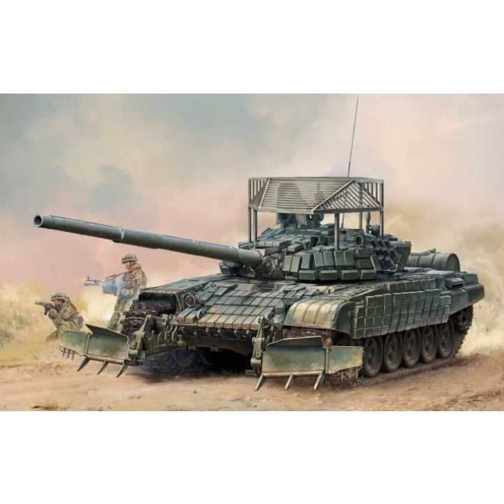 Russian T-72B1 with KTM-6 & Grating Armour 1/35 #06909 by Trumpeter