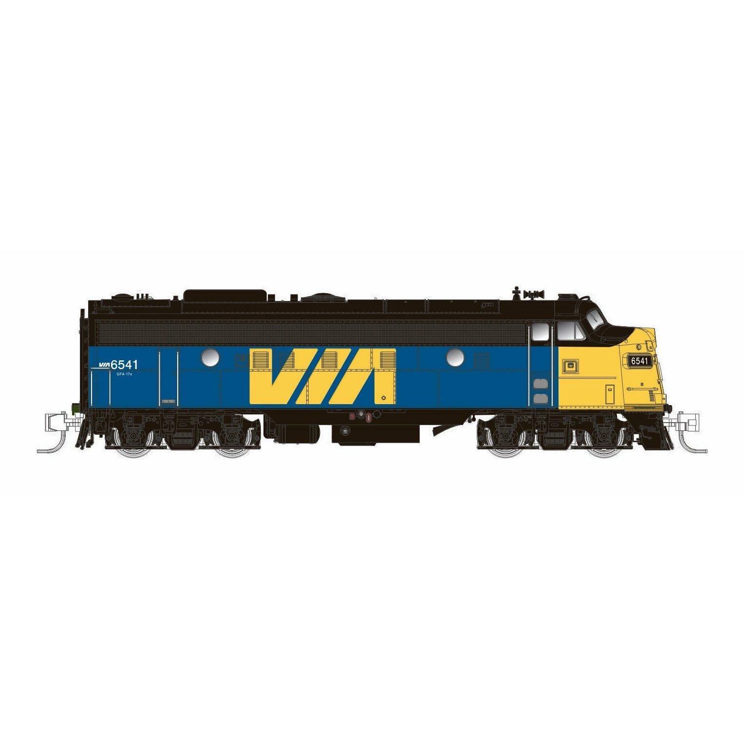 CN FP9A (DC/DCC/Sound): VIA Rail Canada #6527 (N) By Rapido
