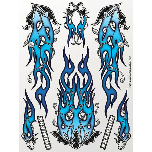 XXX Main Racing Cold Carbon Fire Sticker Sheet