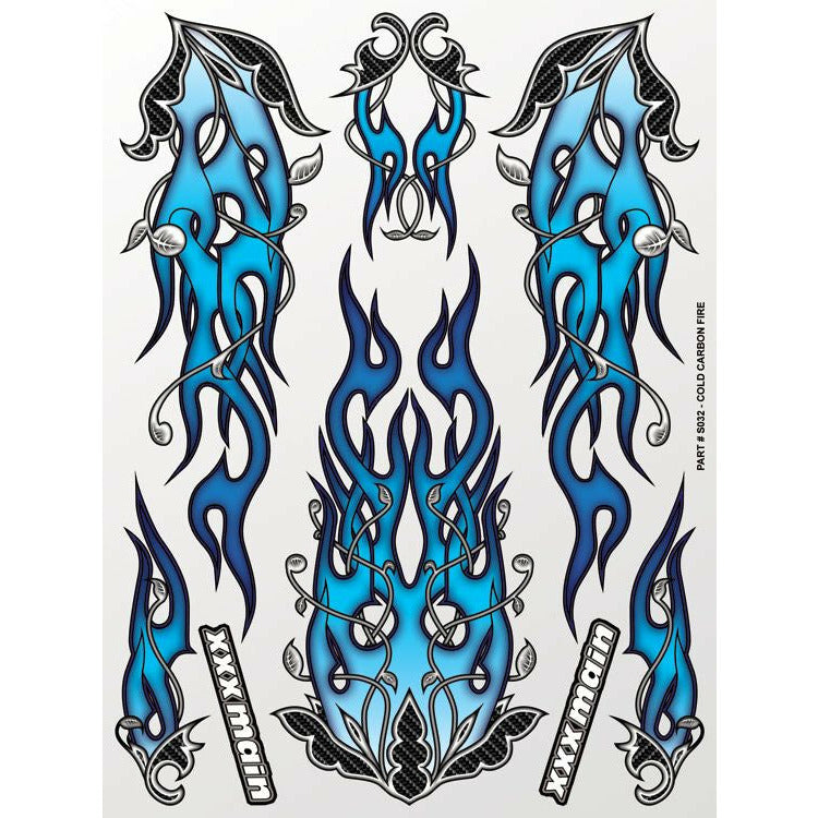 XXX Main Racing Cold Carbon Fire Sticker Sheet